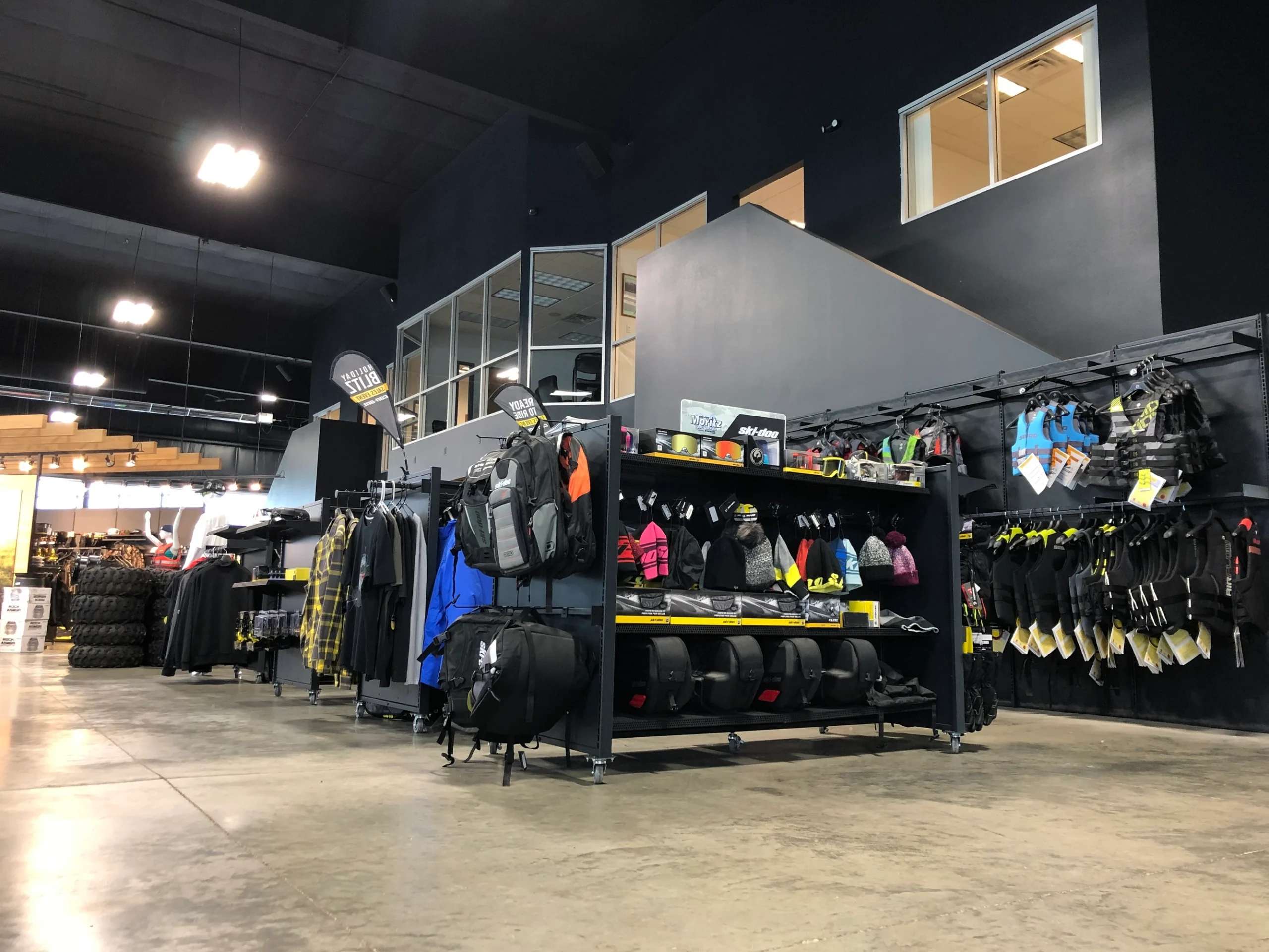 Apparel and riding gear at Moritz Sport and Marine