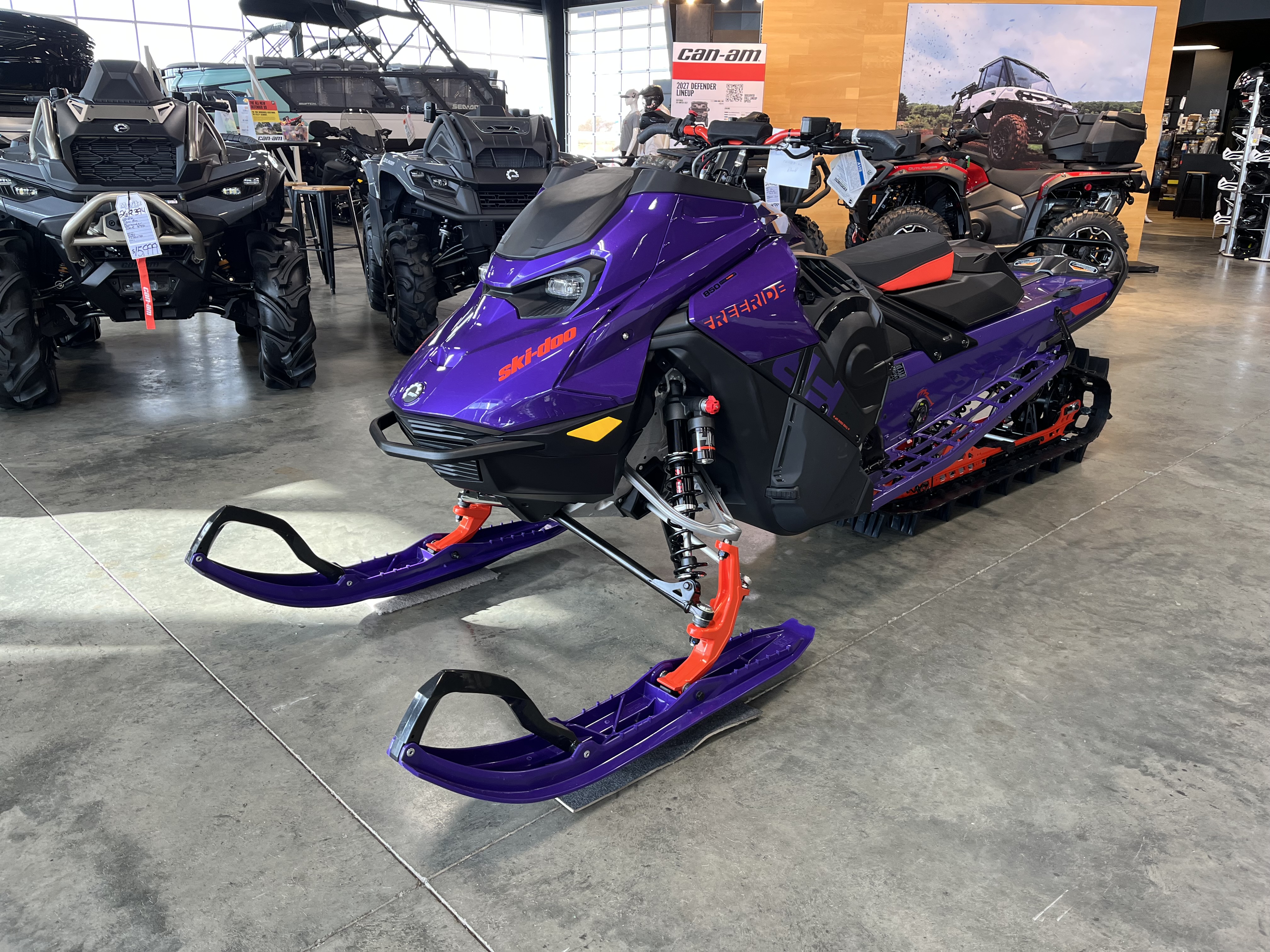 2027 SKI DOO FREERIDE 147 850 TURBO R POWDERMAX X-LIGHT 3.0" SHOT W/ 10.25" TOUCHSCREEN SNOWMOBILES
